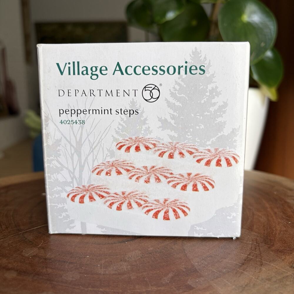 DEPARTMENT 56 Peppermint Steps #4025438 Village Accessories